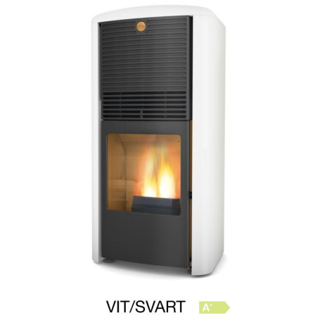 Pellet stove small seed White/Black with Pull