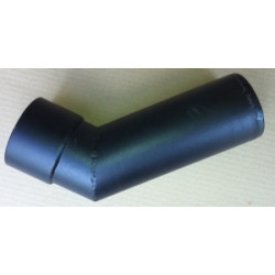 Angle flue pipe 45° standard, black