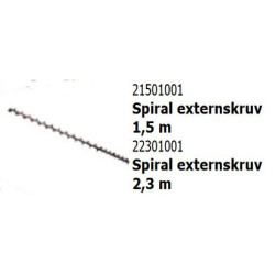 Spiral externskruv 1,5 m