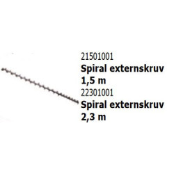 Spiral external screw 2.3 m