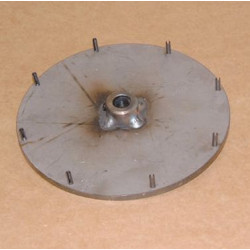 Dosing wheel pin drive with 4 tube pins mounted